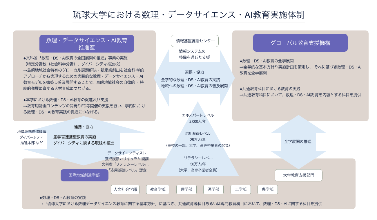 琉球大学における数理・データサイエンス・AI教育実施体制